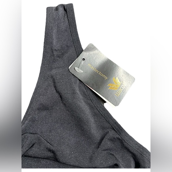 WACOAL women’s black mascetomy wirefree front closure size 40 soft bra NWT - Picture 7 of 8